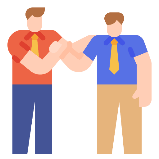 Support business and finance partnership business icon