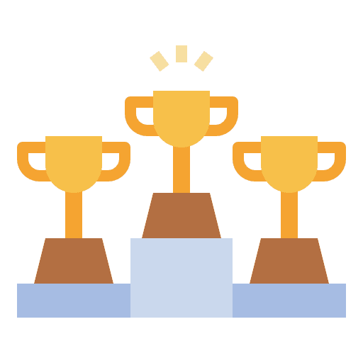 Competition trophy company ranking icon