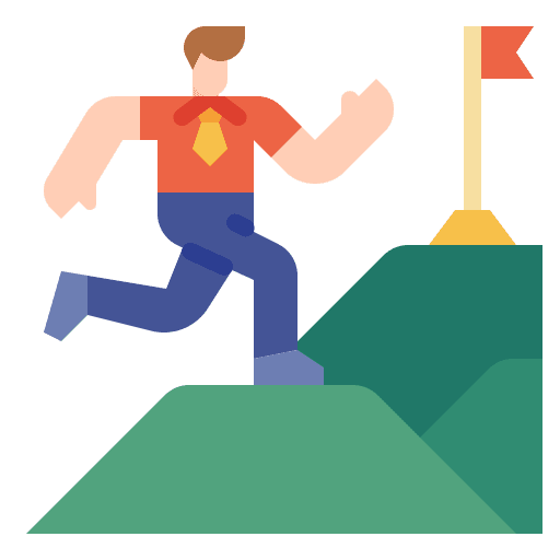 Motivation leadership mountain company icon