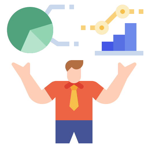 Recognition statistic business management icon