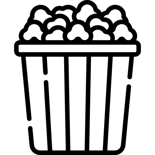 Popcorn food popcorn box corn icon