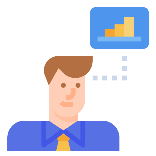 Thinking company business business and finance icon