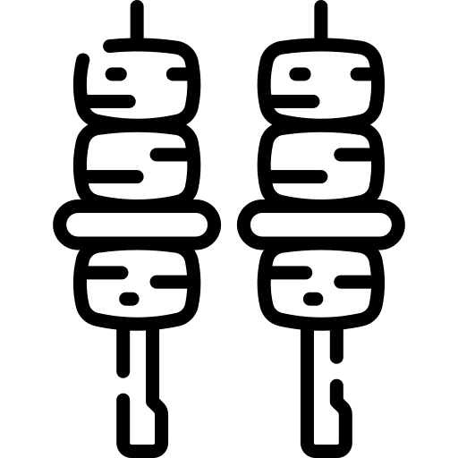 Yakitori mushroom oriental food icon