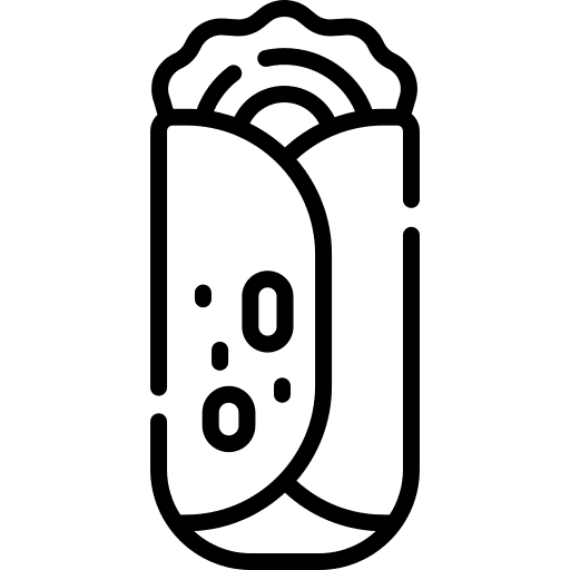 Burrito wrap snack gastronomy icon