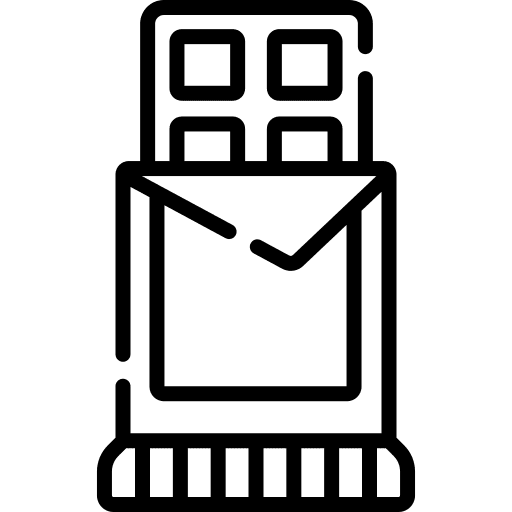 Chocolate bar snack food sweet icon