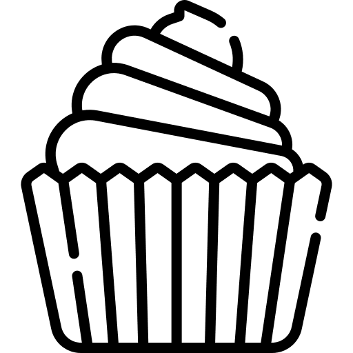 Cupcake dessert bakery muffin icon