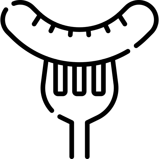 Sausage fork meat sausage icon