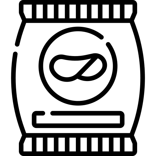 Crisps chips bag potato chips icon