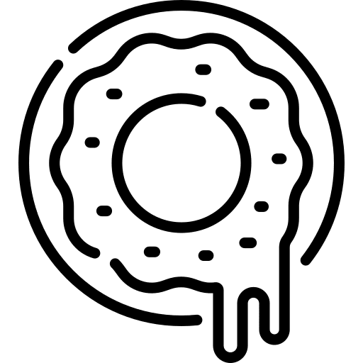 Donut dessert snack food and restaurant icon