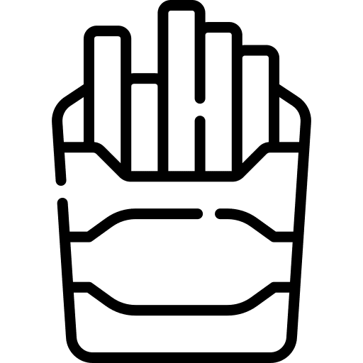 French fries junk food fast food french fries icon