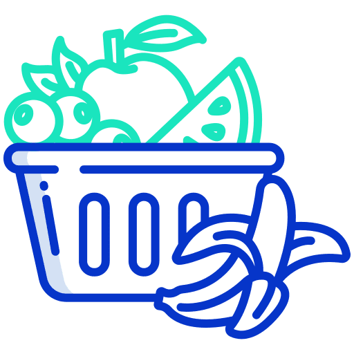 Basket banana food and restaurant basket icon