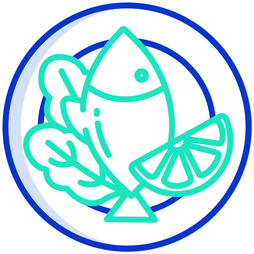 Meal healthy food dish animal icon