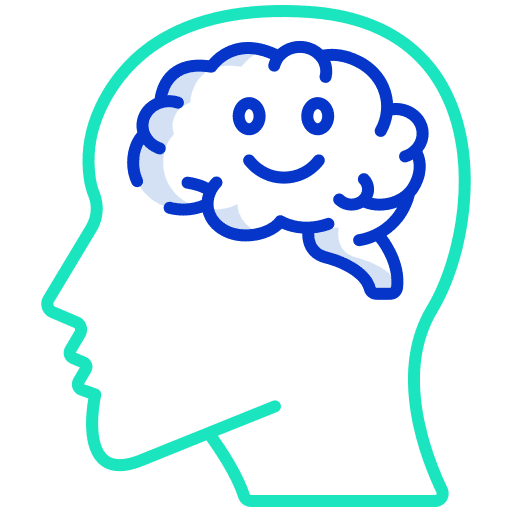 Mind mind positive brain icon