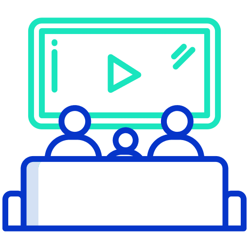 Watching watching cinema family icon