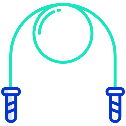 Jumping rope jumping rope training sports and competition icon