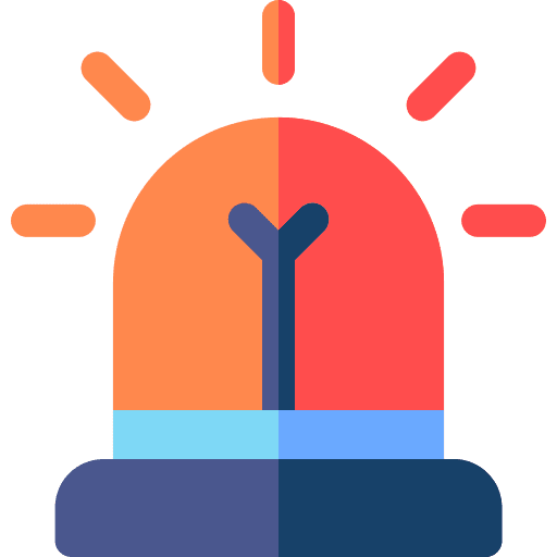 Alarm warning flashlight emergency icon