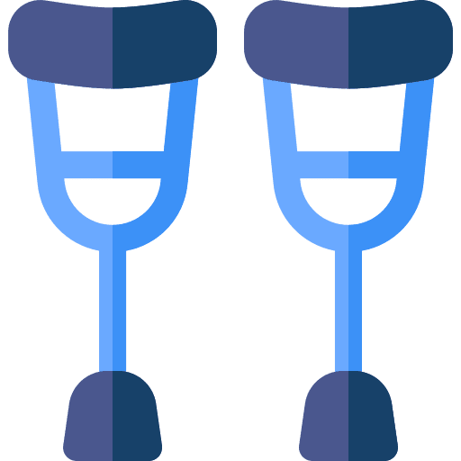 Crutches injury crutches injured icon