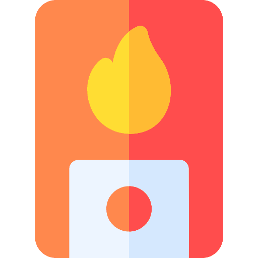 Fire alarm fire button security alarm button icon