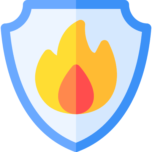 Fire fire safe house icon