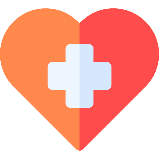 Heart cross medical care healthcare and medical icon