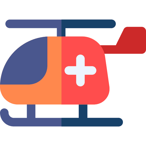 Helicopter air ambulance aircraft transport icon