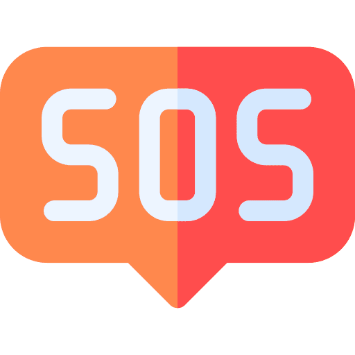 Sos signaling sos message icon