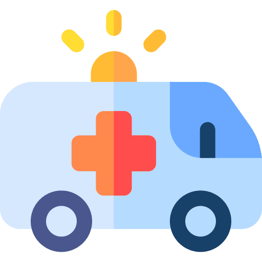 Ambulance transport healthcare and medical emergency icon