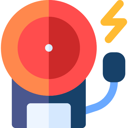 Fire alarm security alarm bell emergency icon