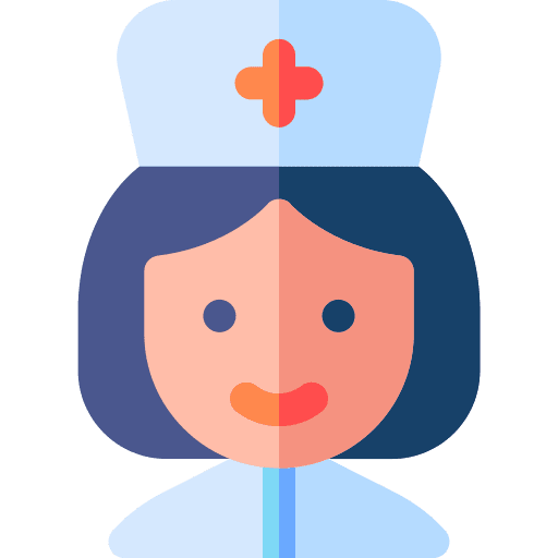 Nurse healthcare and medical uniform caucasian icon