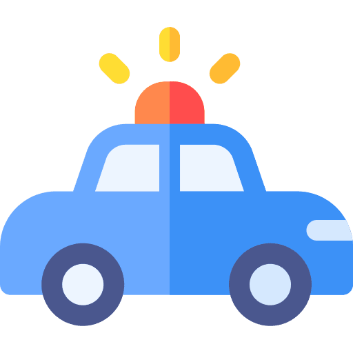 Police car transportation alarm police car icon