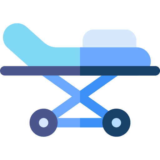 Stretcher medical assistance emergency healthcare and medical icon