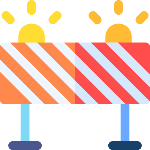 Traffic barrier road sign traffic barrier restriction icon