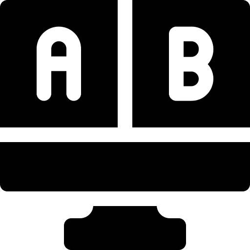 Ab testing comparative digital marketing compare icon