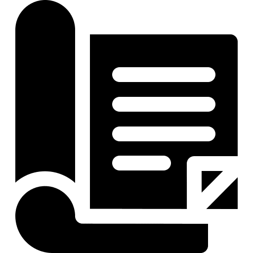 Documentation essay paper text icon