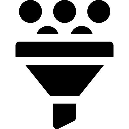 Filter funnel marketing filter icon