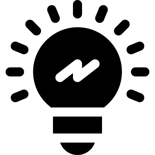Idea solution innovative light bulb icon