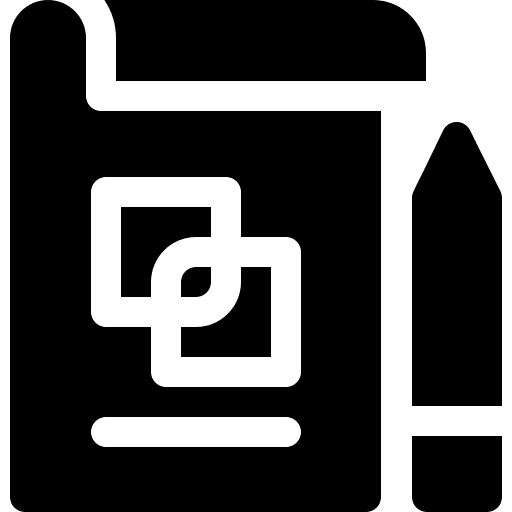 Graphic design art and design paper document icon