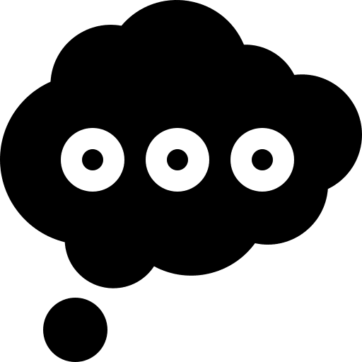Thinking thought thinking communications icon