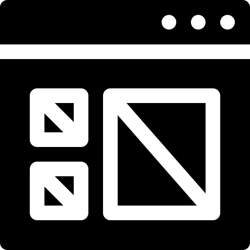 Wireframe internet website graphic design icon