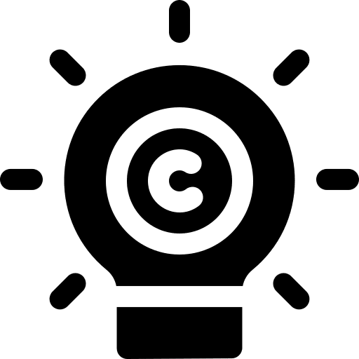 Copyright miscellaneous intellectual property light bulb icon