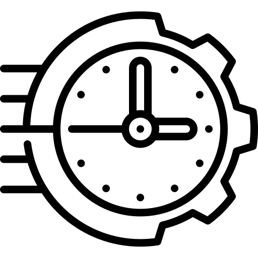 Efficiency work time clock efficiency icon