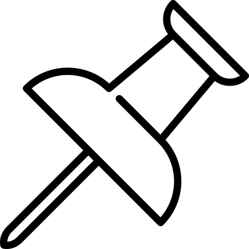 Push pin education paper pin remember icon