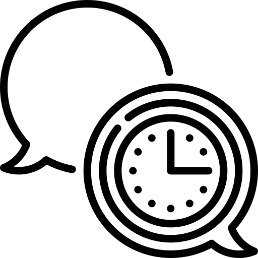 Coordination clock coordination communications icon