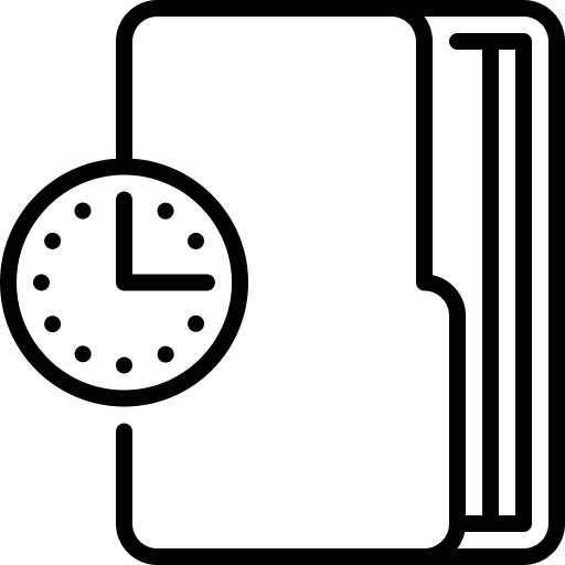 Files time management workflow time and date icon