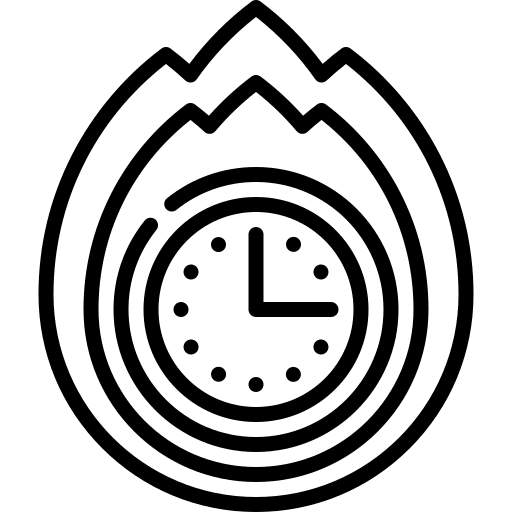 Overdue flames deadline time icon