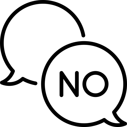 Say no communications prioritize message icon
