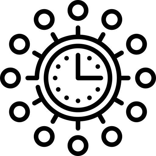 Time management productivity management clock icon