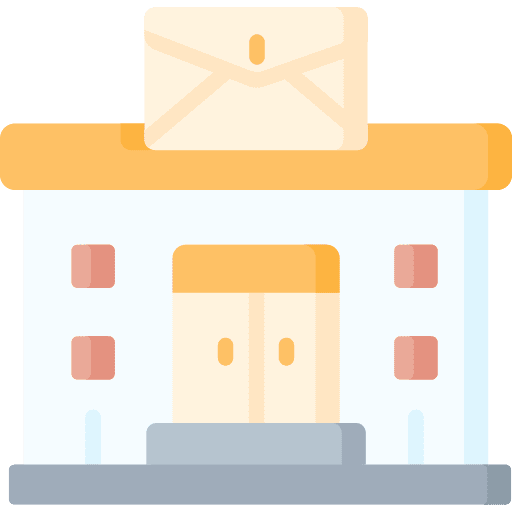 Post office cityscape architecture post office icon