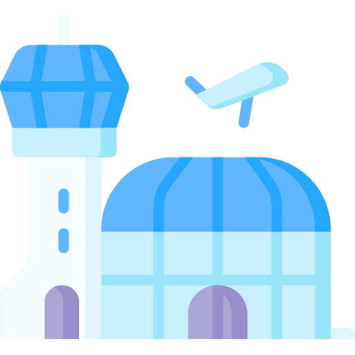 Airport airplane transportation flight icon