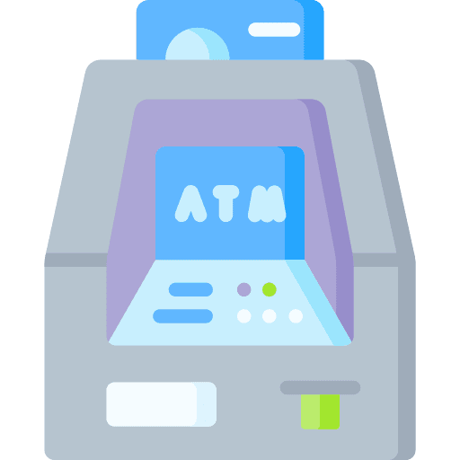 Atm machine money business and finance atm icon